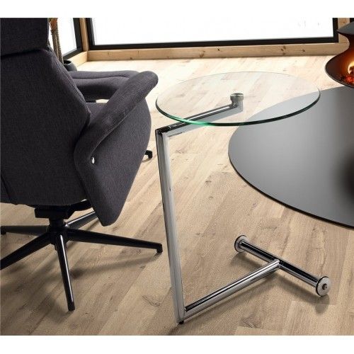 Beistelltisch in Glas und Chrom Easy Living Kare Design