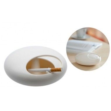 Cinzeiro redondo galet design melamina branco bálvio