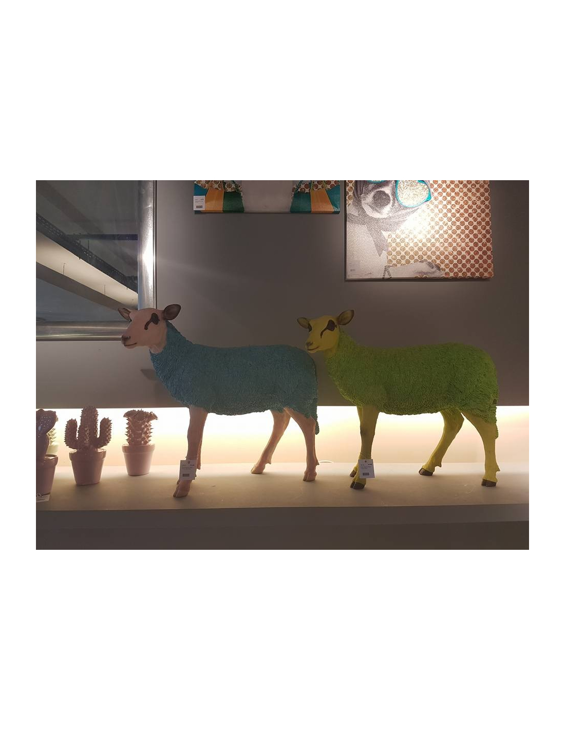 Green Decorative Cotton Statue SHEEP Kare Design - Loft Attitude