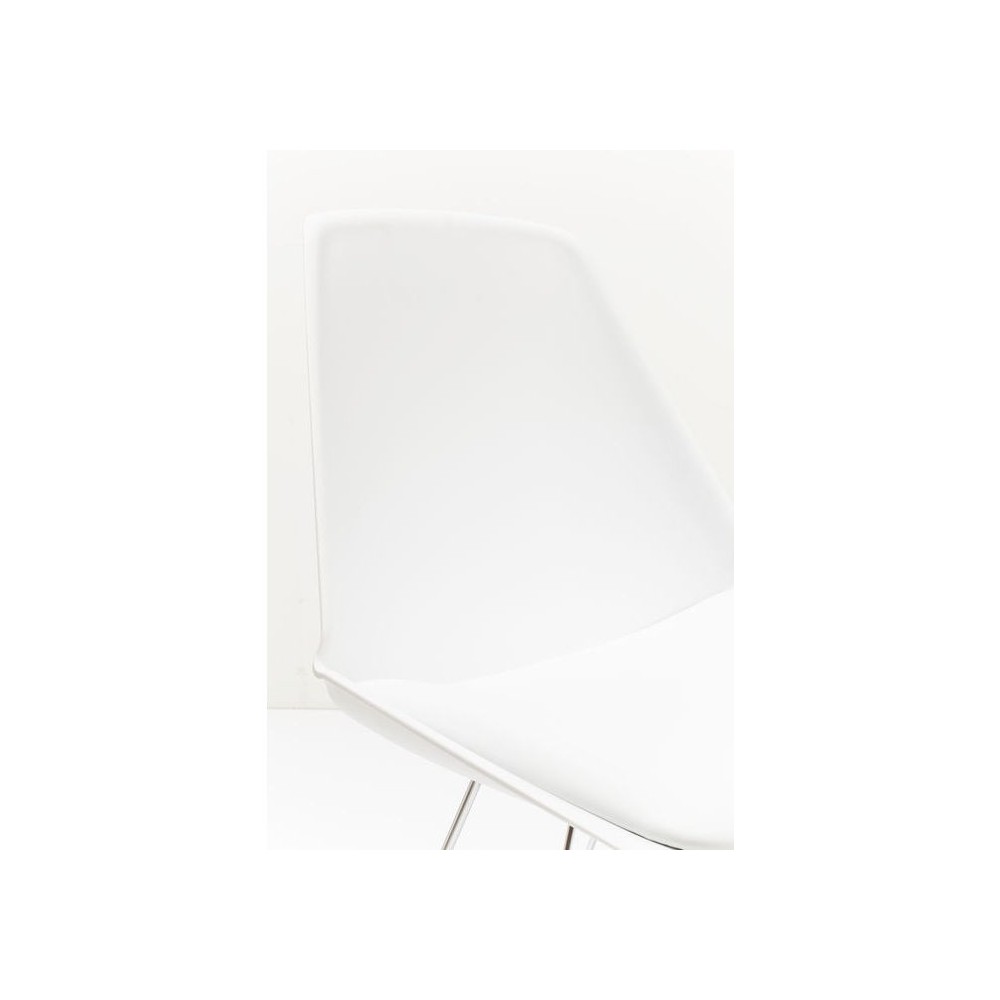 CHAISE DESIGN SIMILI CUIR BLANC WIRE KARE DESIGN