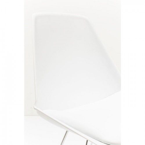 CHAISE DESIGN SIMILI CUIR BLANC WIRE KARE DESIGN