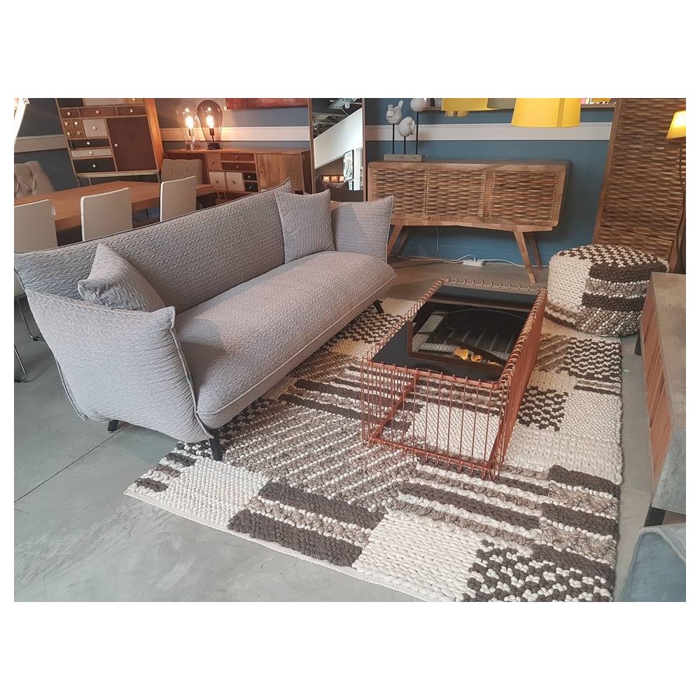 TABLE BASSE 122 CM EN CUIVRE ET MIROIR WIRE KARE DESIGN