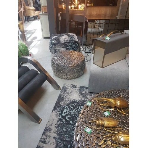 JUEGO DE 2 MESAS DE CENTRO SILVER PEBBLE SILVER DELUXE KARE DESIGN
