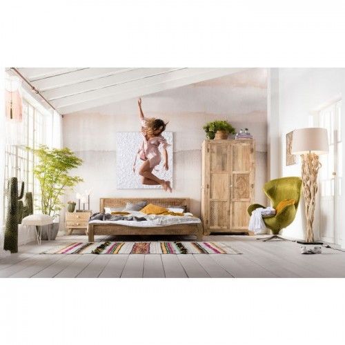 Limpar 160 cm em madeira clara com motivos étnicos Puro Kare Design