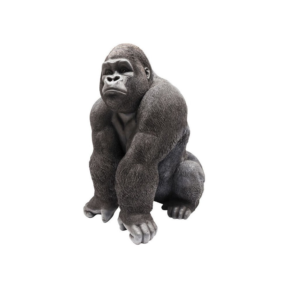 Black Gorilla Statue XXL Gorilla Kare Design