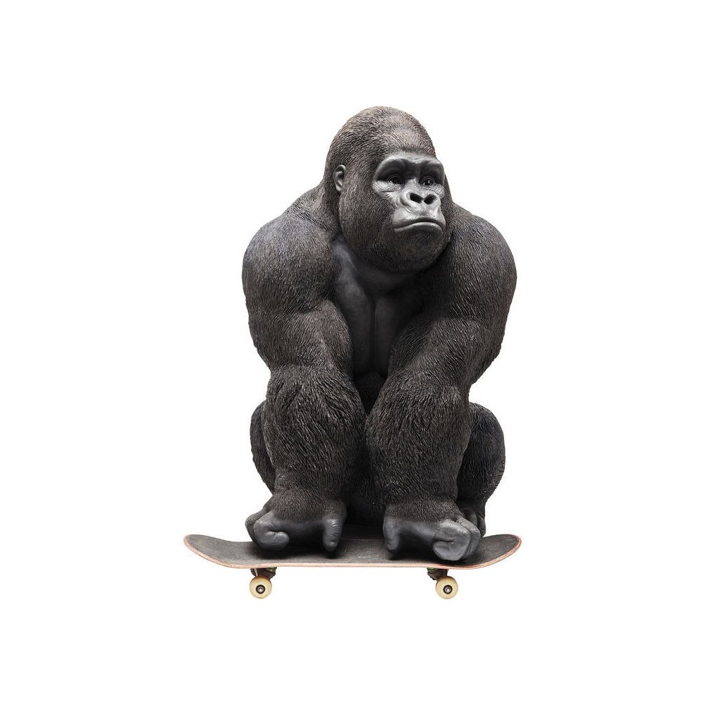 Estátua Gorilla XXL preta KARE Design — vista frontal