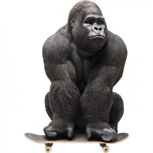 Estátua Gorilla XXL preta KARE Design — vista frontal