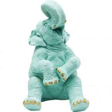 Statuette Mancha Piggy Lion preto Matt e dourada