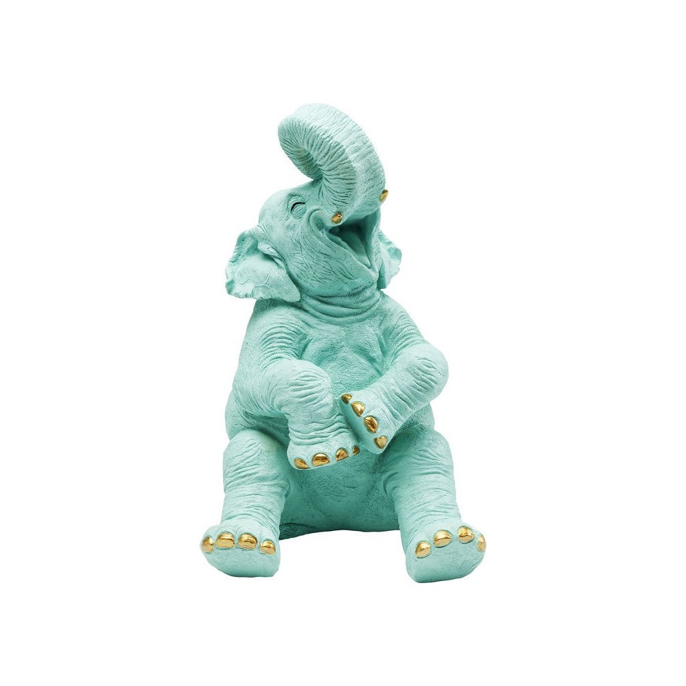 Mealheiro Happy elefante azul KARE Design — vista frontal