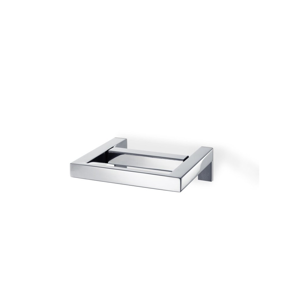 Porte-papier toilette Menoto inox poli Blomus — porte-rouleau mural sans rouleau