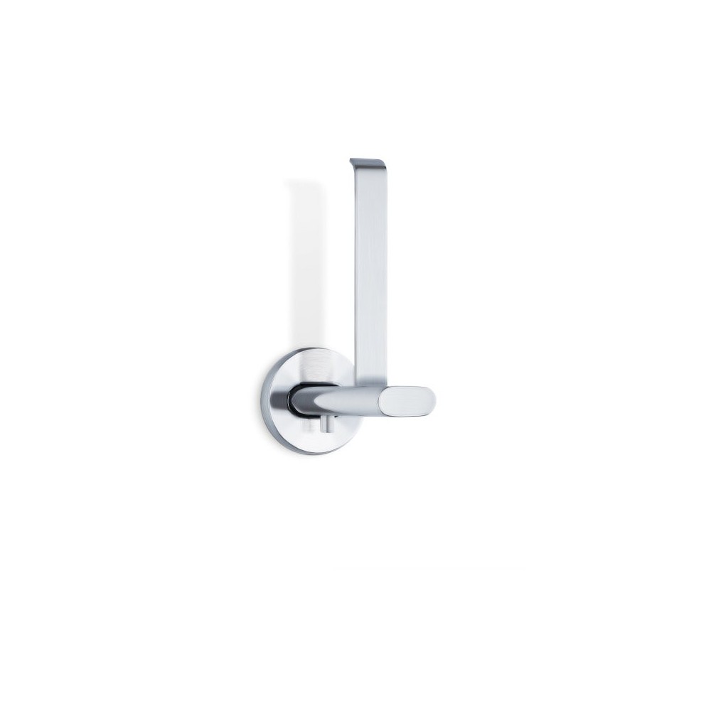 Porta-rolos Areo vertical aço escovado Blomus — suporte de parede sem rolo