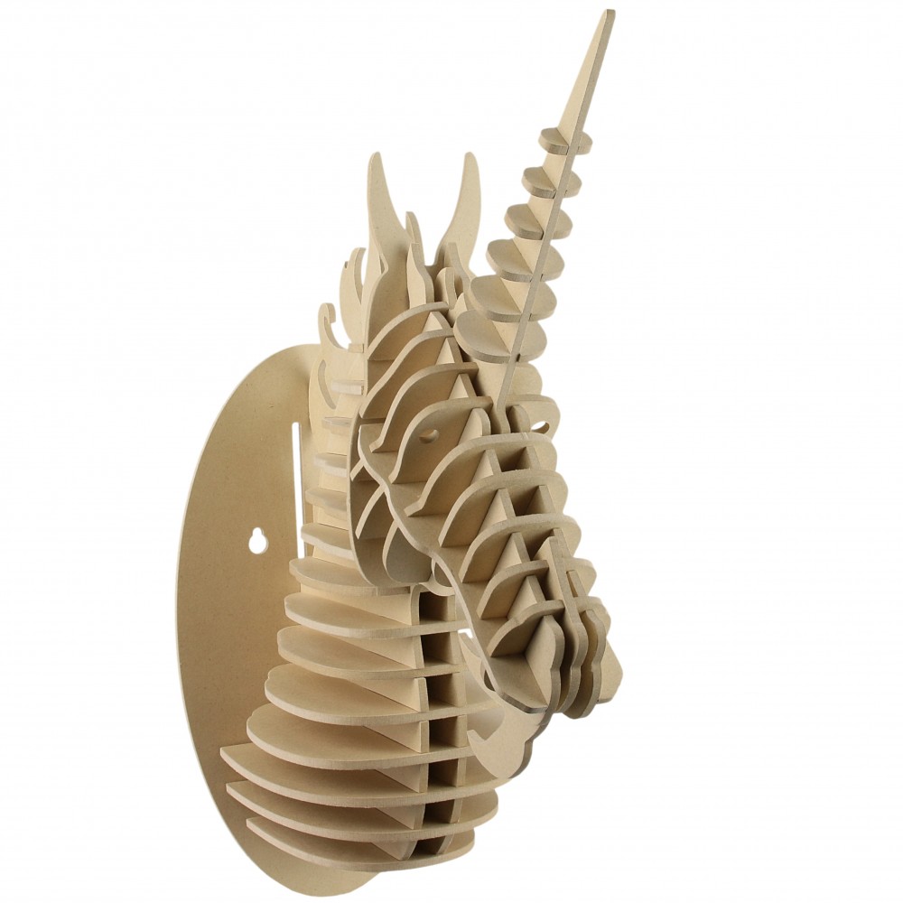 Wooden wall deer head