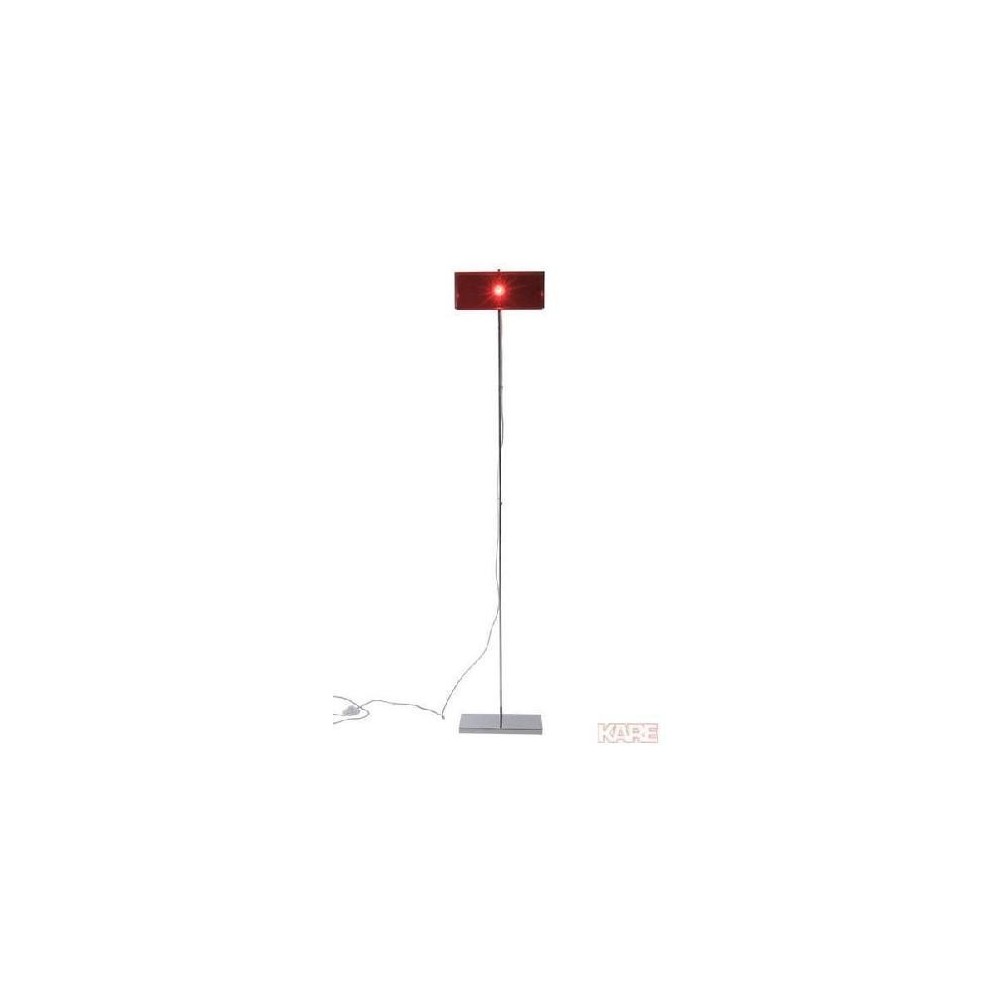 Candeeiro de pé retangular em acrílico vermelho KARE Design