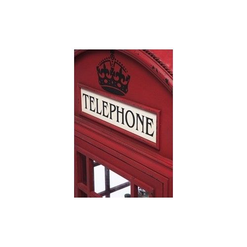 Mueble de diseño de cabina telefónica inglesa roja