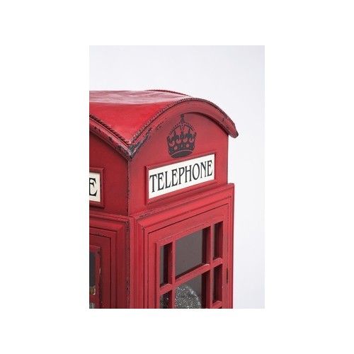 Mueble de diseño de cabina telefónica inglesa roja