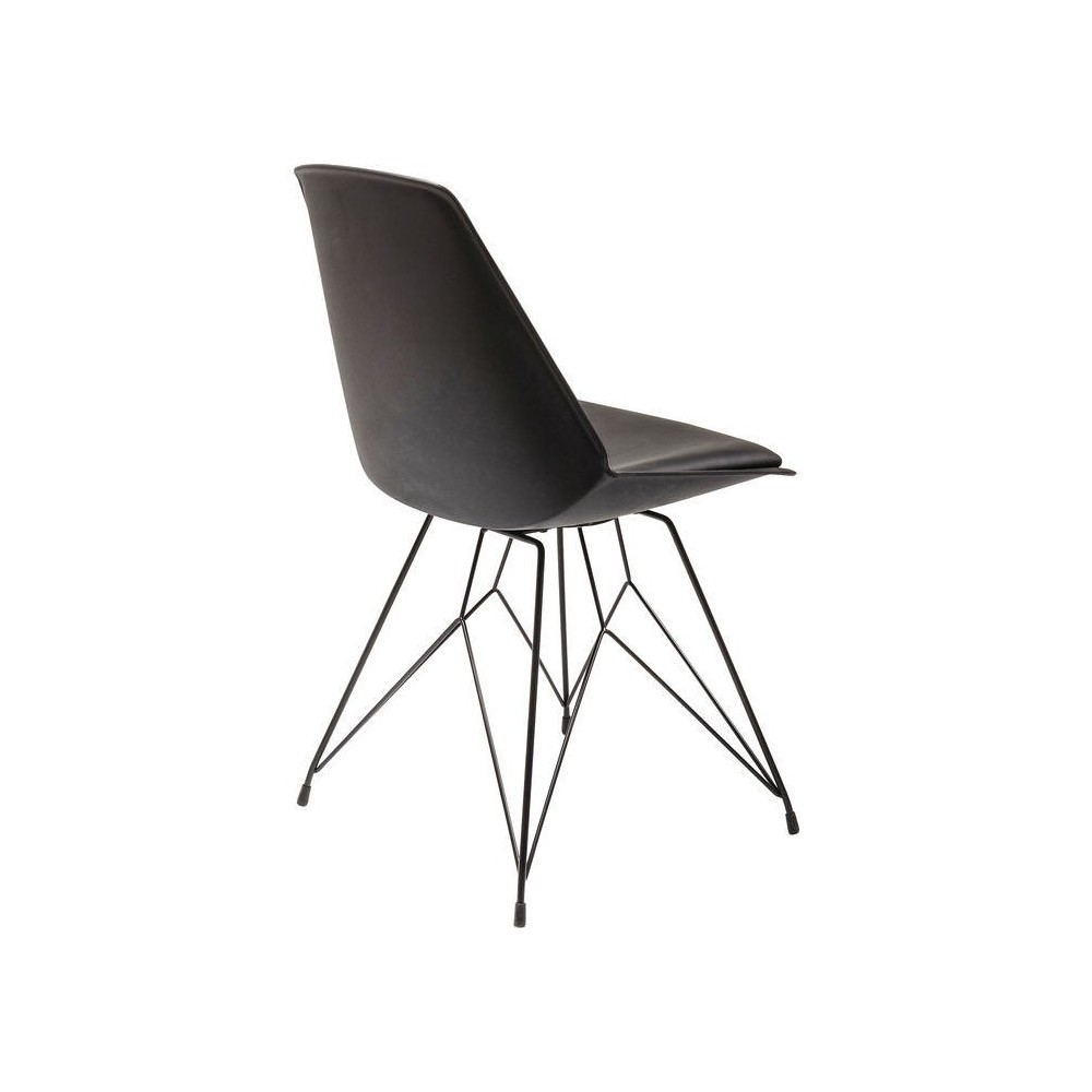 CHAISE DESIGN SIMILI CUIR NOIR WIRE KARE DESIGN