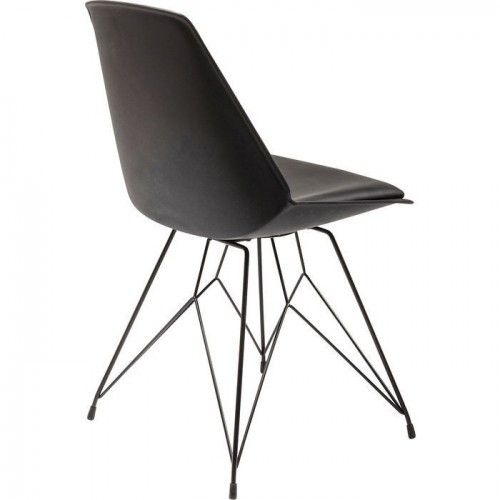CHAISE DESIGN SIMILI CUIR NOIR WIRE KARE DESIGN