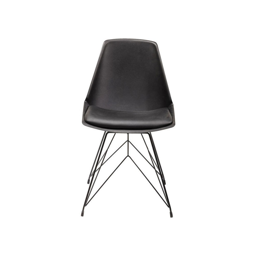 CHAISE DESIGN SIMILI CUIR NOIR WIRE KARE DESIGN