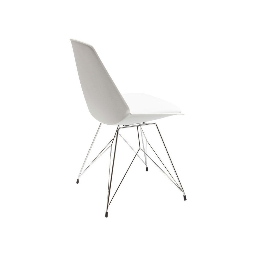 CHAISE DESIGN SIMILI CUIR BLANC WIRE KARE DESIGN
