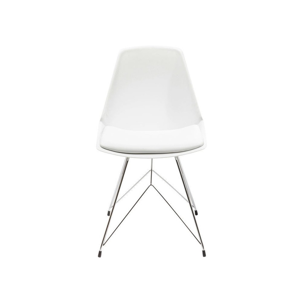 CHAISE DESIGN SIMILI CUIR BLANC WIRE KARE DESIGN