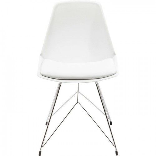 CHAIR DESIGN SIMILI CUIR BLANC WIRE KARE DESIGN