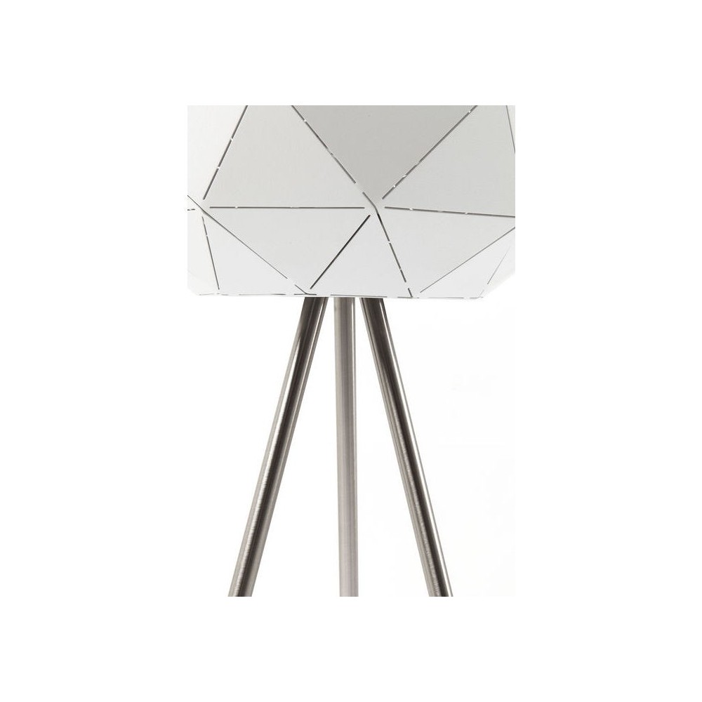 LAMPADAIRE DESIGN ACIER BLANC TRIANGLE KARE DESIGN