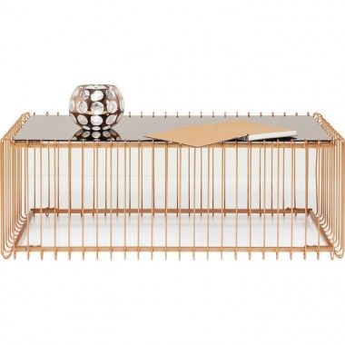 Mesa de café 122 cm de cobre e aço Kare Design Espelho