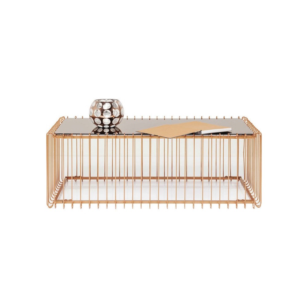 Mesa de café 122 cm de cobre e aço Kare Design Espelho