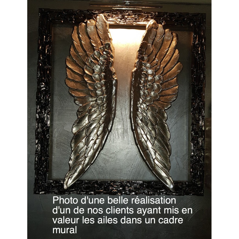 Ailes d'ange murales décoratives argenté