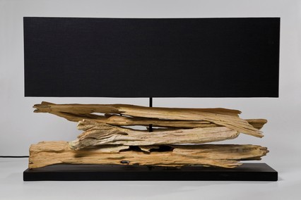 Lampada da tavolo NATURE KARE Design in legno e cotone 80 cm