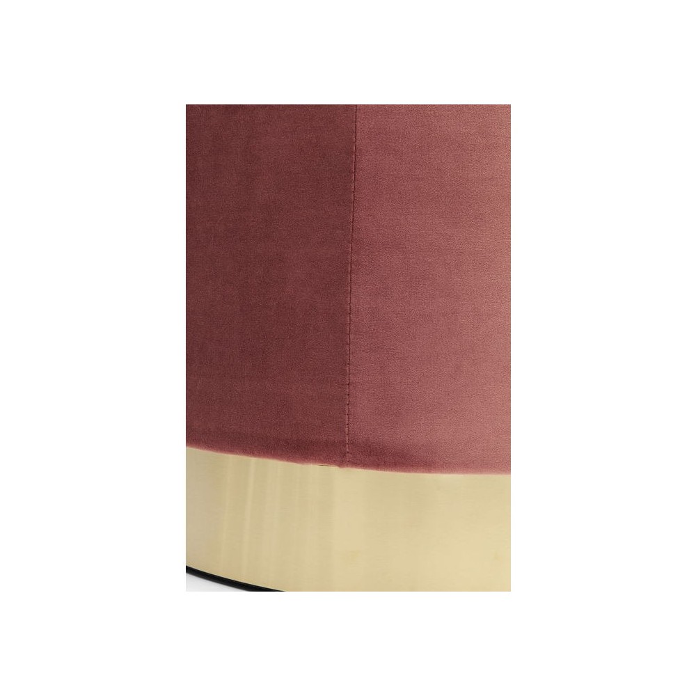 Banqueta 55 cm Simili Couro Mauve e Design Kare de Cereja de Ouro 