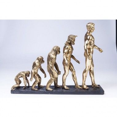 GOUDEN MANNEN EVOLUTIE KARE DESIGN BEELDJE