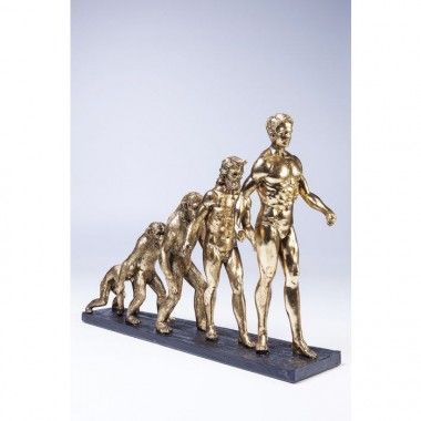 GOUDEN MANNEN EVOLUTIE KARE DESIGN BEELDJE