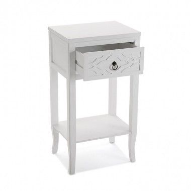 Padrões de mesa de cabeceira branca 1 gavetas neela versa 2