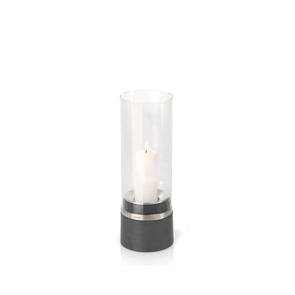 Photophore de vidro com vela de Piedra Blomus