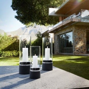 Photophore de vidro com vela de Piedra Blomus 2