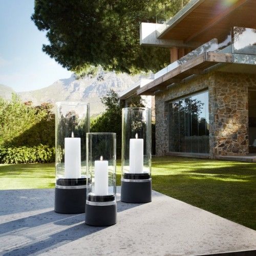 Photophore de vidro com vela de Piedra Blomus