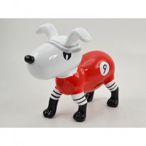 Zwei Hundefiguren EMOTION Rot und Schwarz DRIMMER — Hundefigur in roter Kleidung