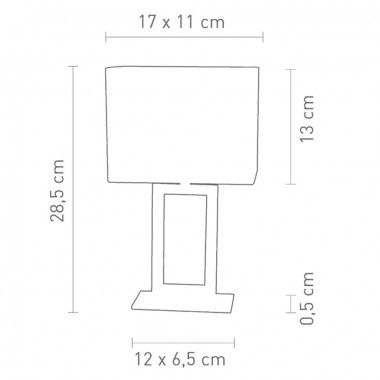 LAMPADA DA TAVOLO PAD IN COTONE E CROMO SOMPEX