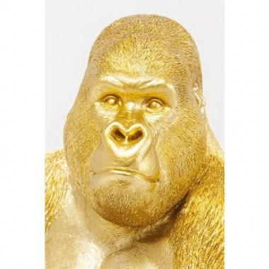 ESTÁTUA DE GORILA DOURADA 38 CM MACACO KARE DESIGN