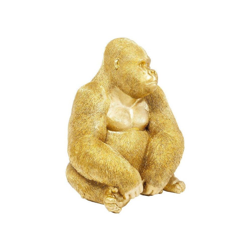 GOLDEN GORILLA STATUE 38 CM MONKEY KARE DESIGN