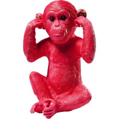 Mizaru Chimpanzé Vermelho Piggy Fogo