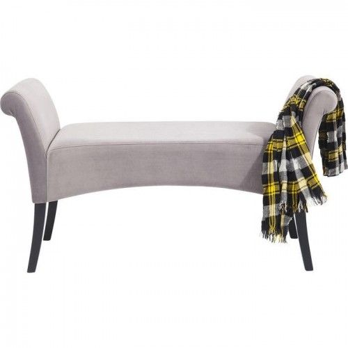 Grau Samt Stoffbank MOTLEY