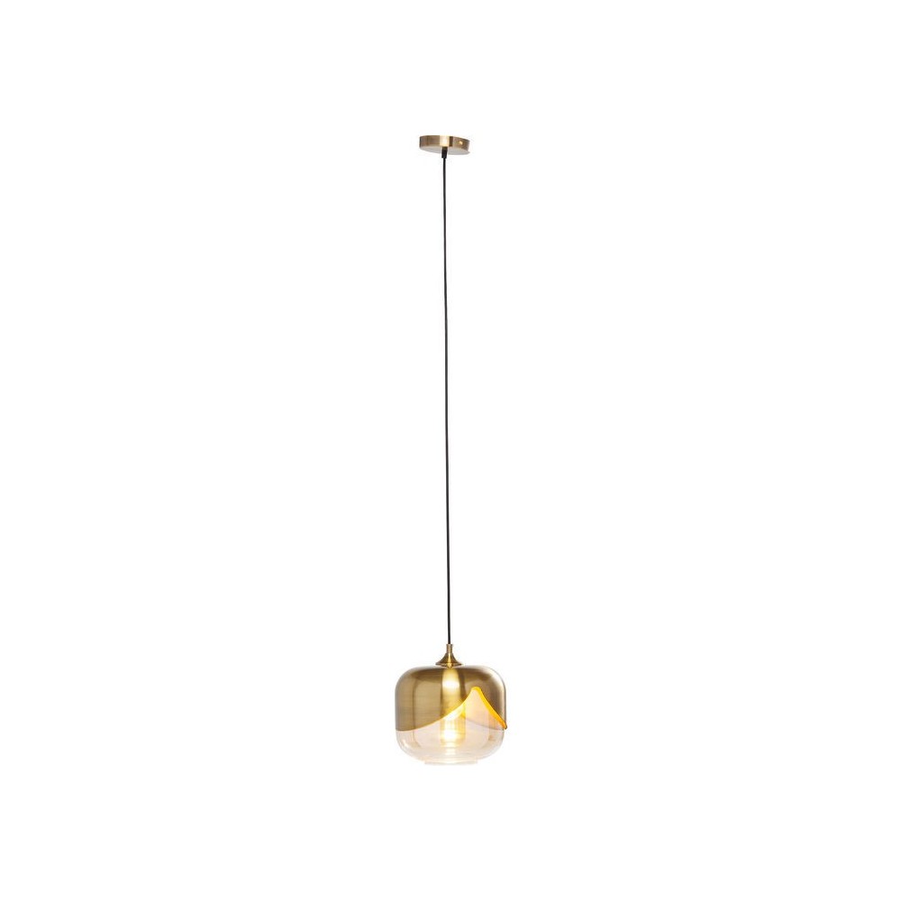 GOBLET hanglamp van glas en goudkleurig messing staal