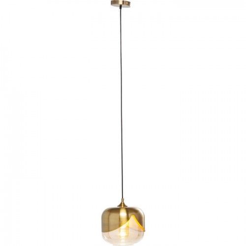 GOBLET hanglamp van glas en goudkleurig messing staal