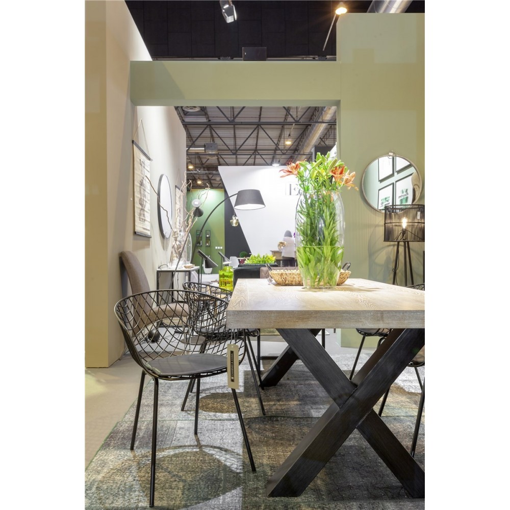 Fauteuil design dossier grille noir WET