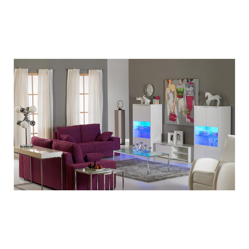 Conjunto de 2 Gigognes Vidro e Chrome Nido Pop Tables Set