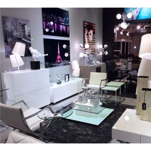 Conjunto de 2 Gigognes Vidro e Chrome Nido Pop Tables Set