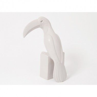 Toucan estátua cinza esteira sombra taupe 2