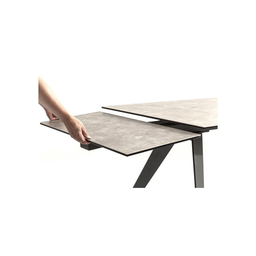 AMSTERDAM DARK ceramic extending table 160-240 cm